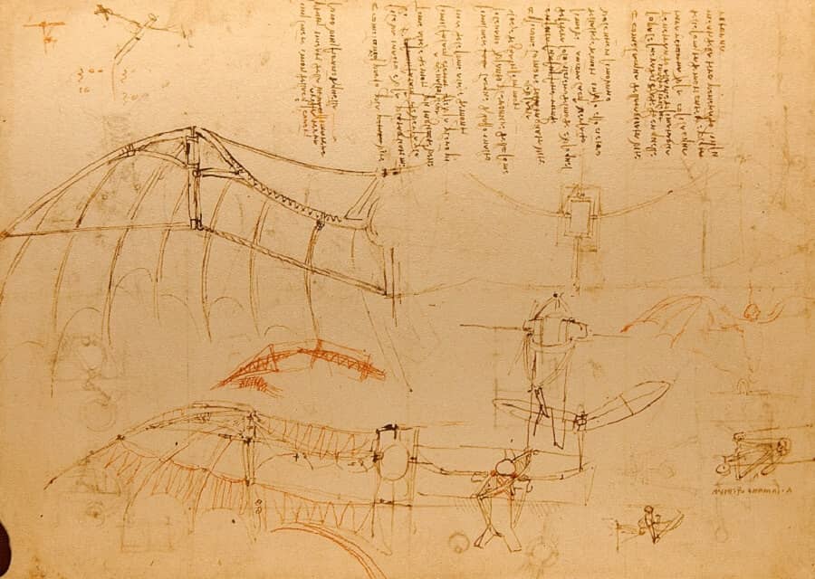 Design of a Flying Machine by Leonardo da Vinci