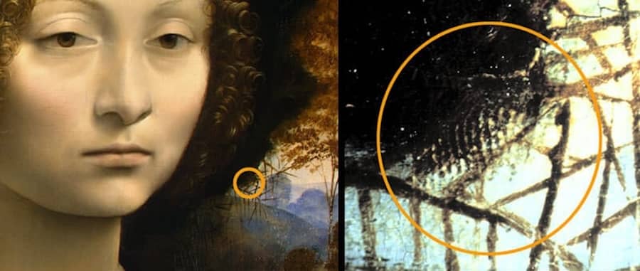 Leonardo da Vinci's Finger Prints On Ginevra Benci