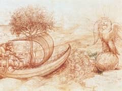 Allegory of Boat, Wolf, and Eagle by Leonardo da Vinci