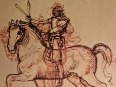 Drawing of an Equestrian Monument by Leonardo da Vinci 