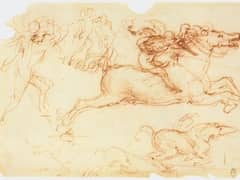 Galloping Rider and Other Figures by Leonardo da Vinci
