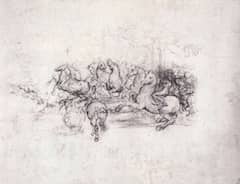 Group of Riders in the Battle of Anghiari by Leonardo da Vinci