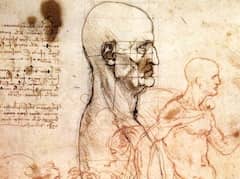 Profile of a Man and Study of two Riders by Leonardo da Vinci