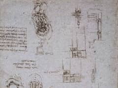 Studies of the Villa Melzi and Anatomical Study by Leonardo da Vinci