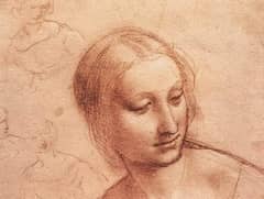 Study for Madonna with the Yarnwinder by Leonardo da Vinci