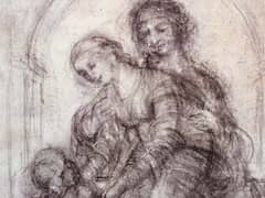 Study for St Anne by Leonardo da Vinci