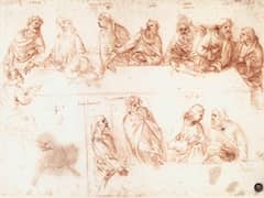 Study for the Last Supper by Leonardo da Vinci 