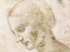 Study of a Womans Head by Leonardo da Vinci 