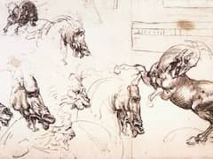 Study of Horses for the Battle of Anghiari by Leonardo da Vinci