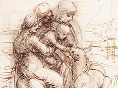Study of St Anne Mary the Christ Child and the Young St John by Leonardo da Vinci