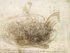 Study of Water Passing Obstacles by Leonardo da Vinci