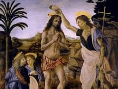The Baptism of Christ by Leonardo da Vinci