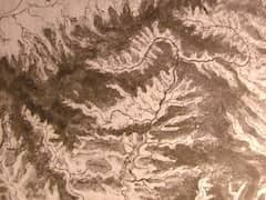 Topographical Drawing of a River Valley by Leonardo da Vinci