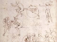 Various Figure Studies by Leonardo da Vinci