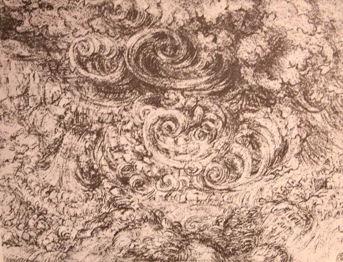 Drawing of an Flood - by Leonardo da Vinci