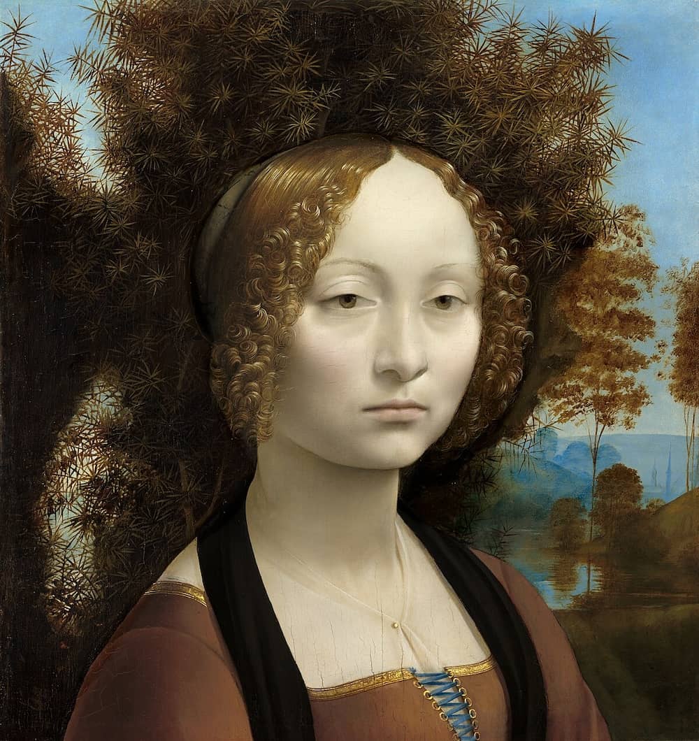 Portrait of Ginevra Benci by Leonardo da Vinci