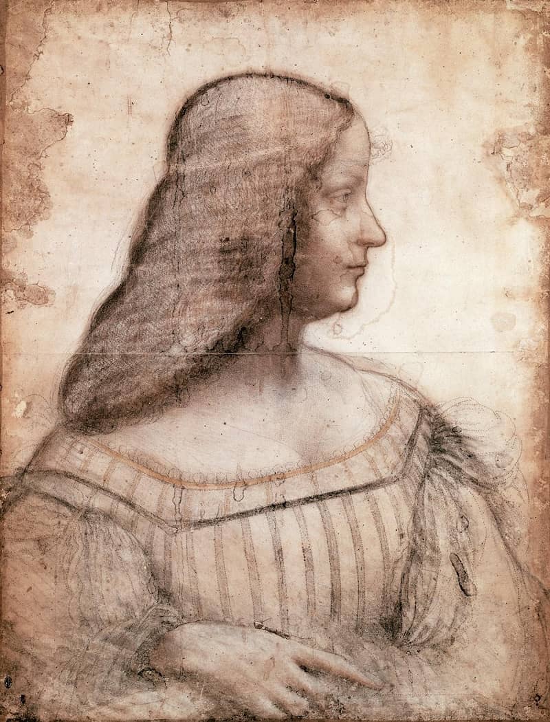 Portrait of Isabella d'Este - by Leonardo da Vinci