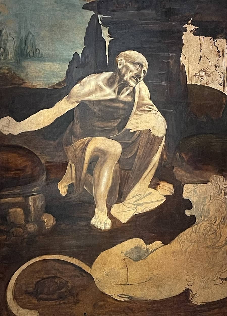 Saint Jerome in the Wilderness - by Leonardo da Vinci