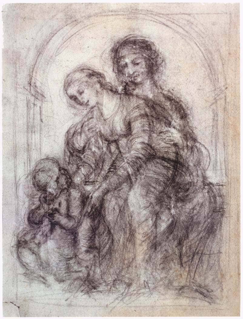 Study for St Anne - by Leonardo da Vinci