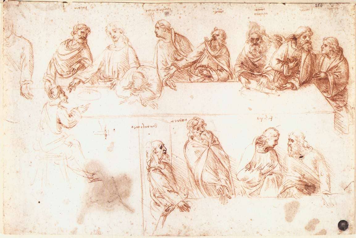 Study for the Last Supper - by Leonardo da Vinci