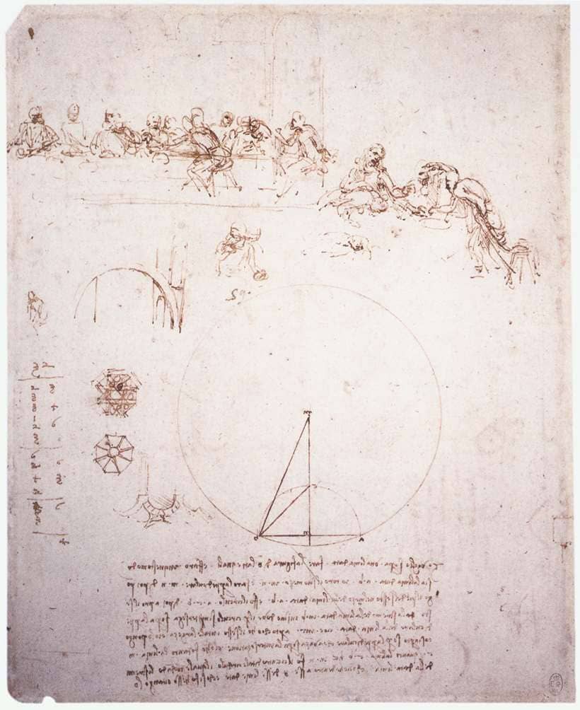 Study for the Last Supper by Leonardo da Vinci