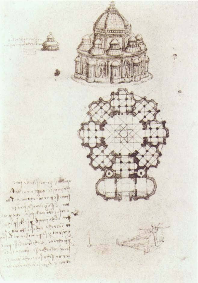 Study of a Central Church - by Leonardo da Vinci